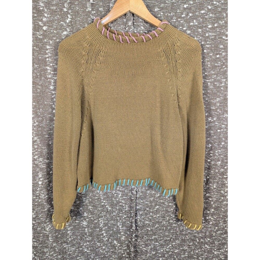 Vintage‎ Y2K Unionbay Brown with Multicolor Threading Women's Sweater Medium